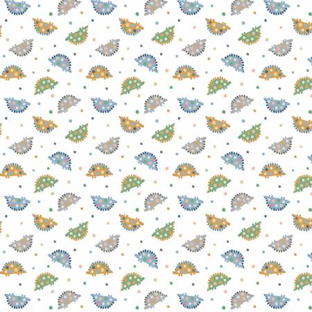 Baby Dino Flannel  - Dino & Dots White 14472FB-09
