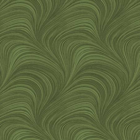 Medium Green Wave Texture Flannel 108