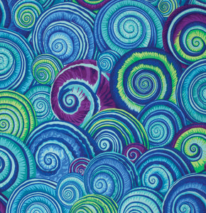 Spiral Shells - Blue - PWPJ073 BLUEX