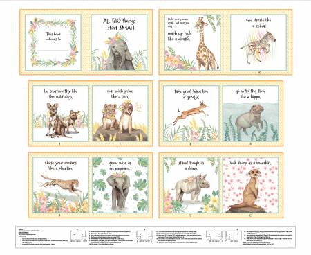 All Big Things - Baby Animals Book Panel - 7325PS-44