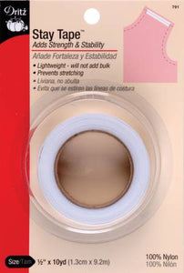 1/2in x 10yd Roll of Stay Tape - White - 791