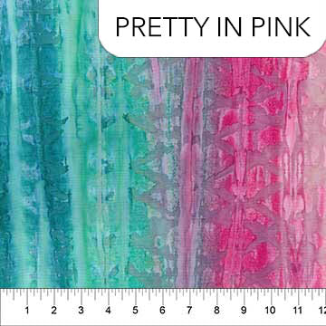 Fresh Flowers - Brush Strokes - Pretty In Pink Batik by Northcott - 81230 22
