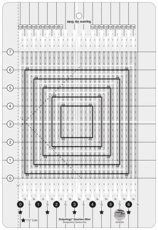 Creative Grids Stripology® Quarters Mini Quilt Ruler - CGRGE4