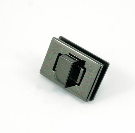 Rectangle Turn Lock Gunmetal by Emmaline Bags - EBLC-303GM