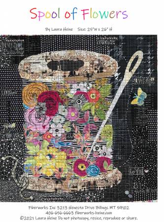 Spool of Flowers Collage Pattern by Laura Heine - FWLHSOF