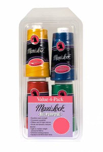 Maxi-Lock All Purpose Thread Set 4pk Brights - GGM0003