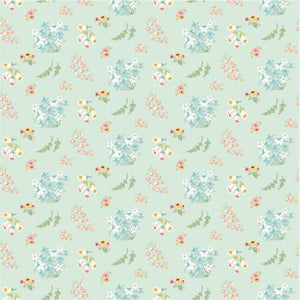 Hollyhock by Poppie Cotton - Mint Bloom - HL23803