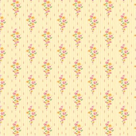 Hollyhock by Poppie Cotton - Yellow Love at Home - HL23808