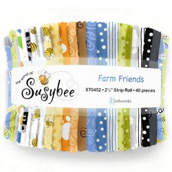 2-1/2in Strips - Farm Friends from Clothworks 40pcs  - Jelly Roll