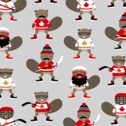 Purely Canadian Hockey Minky 60" Wide - 17381 12
