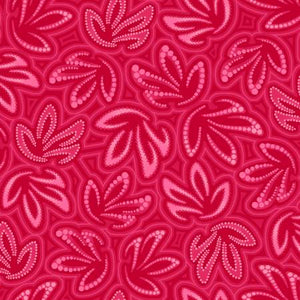 Pannotia - Tonal Leaves Red Digitally Printed - 59-5682