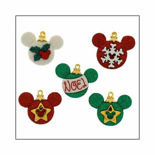 Novelty Buttons Mickey Ornaments