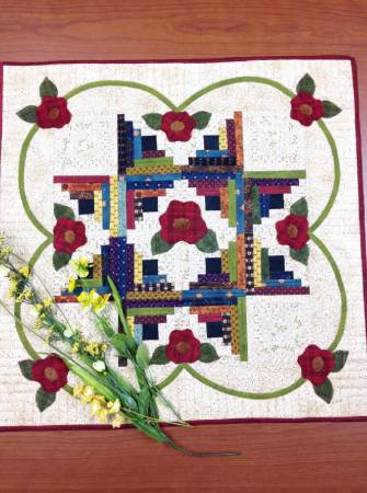 Blooming Cabin Mini Quilt Pattern