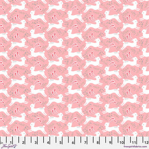 Snowy Weather Flannel - Bunnies Pink - FNSP011.PINK