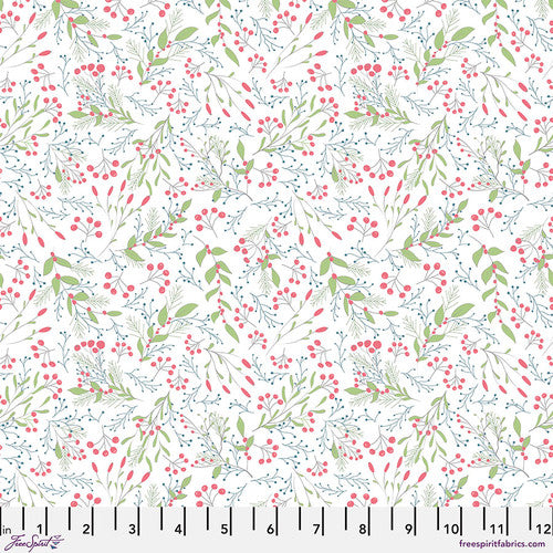 Snowy Weather Flannel - Tiny White Floral - FNSP016.WHITE