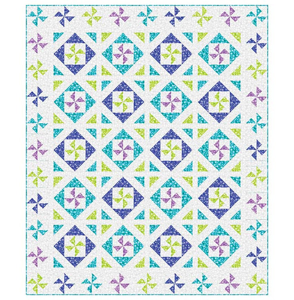 Pinwheel Pizazz Throw Quilt - Pattern