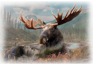 Beige Call of the Wild - Moose - Panel