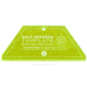 Small Half Hexagon Template (5") by Missouri Star Quilt Co - NOT132