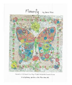 Flowerfly Collage by Laura Heine