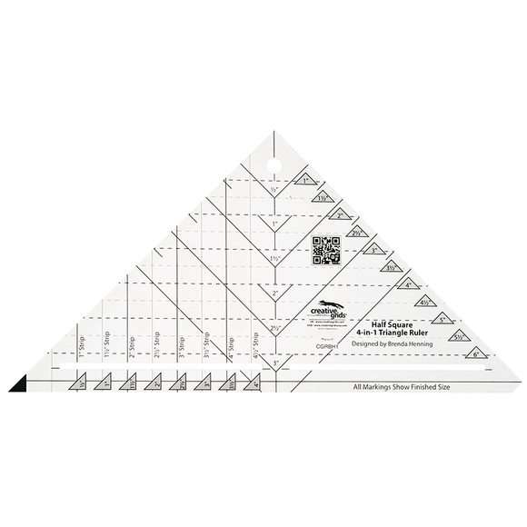Half Square 4-in-1 Triangle Ruler by Creative Grids