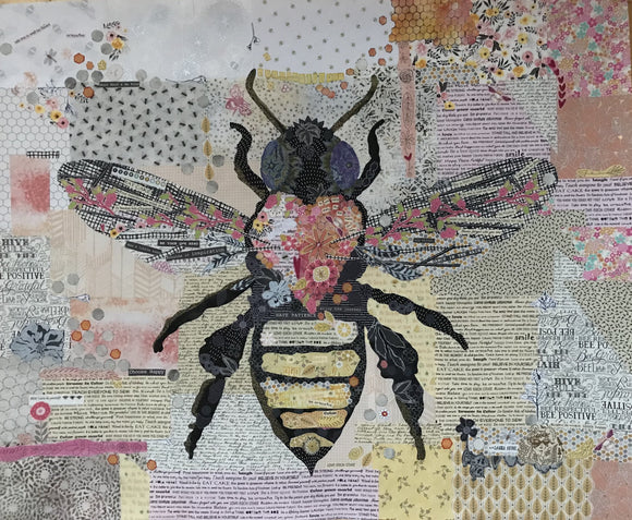 Honey Bee Collage by Laura Heine