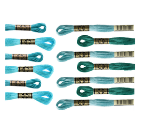 DMC Hand Embroidery Floss - TURQUOISES/TEALS